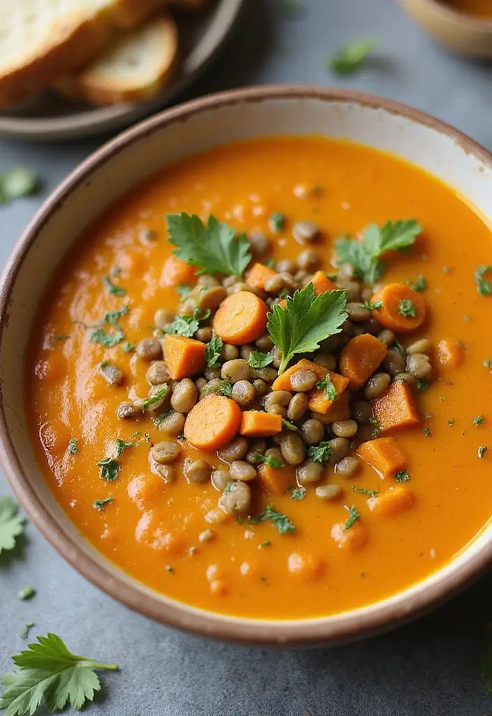 25 Carrot and Lentil Soup Recipes That Are Healthy and Filling 1 25 Carrot and Lentil Soup Recipes That Are Healthy and Filling - 1. Creamy Carrot and Lentil Soup