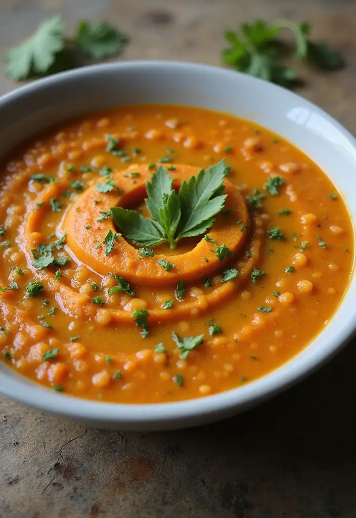 25 Carrot and Lentil Soup Recipes That Are Healthy and Filling 77 25 Carrot and Lentil Soup Recipes That Are Healthy and Filling - 13. Sweet Potato and Carrot Lentil Soup
