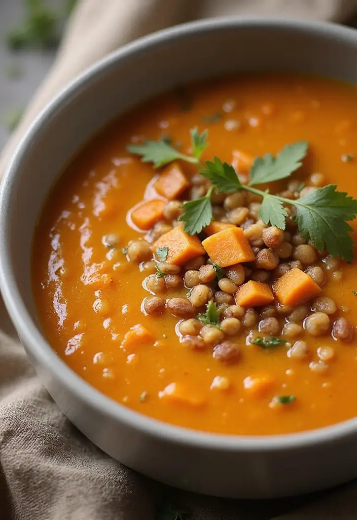 25 Carrot and Lentil Soup Recipes That Are Healthy and Filling 129 25 Carrot and Lentil Soup Recipes That Are Healthy and Filling - 21. Carrot and Lentil Soup with Nutmeg