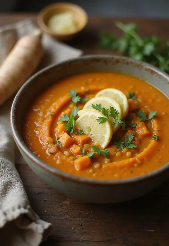 25 Carrot and Lentil Soup Recipes That Are Healthy and Filling 53 25 Carrot and Lentil Soup Recipes That Are Healthy and Filling - 9. Ginger Carrot and Lentil Soup