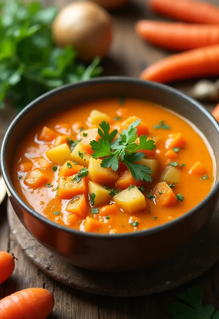25 Carrot and Potato Soup Recipes for Simple Weeknights 69 25 Carrot and Potato Soup Recipes for Simple Weeknights - 11. Chunky Carrot and Potato Soup