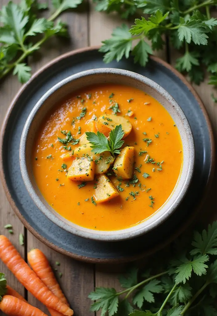 25 Carrot and Potato Soup Recipes for Simple Weeknights 160 25 Carrot and Potato Soup Recipes for Simple Weeknights - 24. Herbed Carrot and Potato Soup