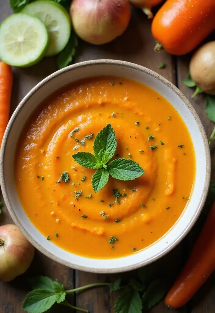 25 Carrot and Potato Soup Recipes for Simple Weeknights 167 25 Carrot and Potato Soup Recipes for Simple Weeknights - 25. Minted Carrot and Potato Soup