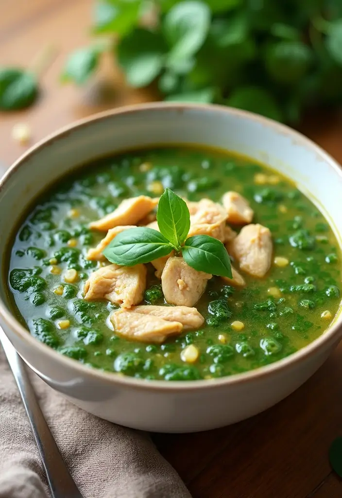 25 Chicken Soup or Stew Recipes for Comforting Dinners 105 25 Chicken Soup or Stew Recipes for Comforting Dinners - 17. Chicken and Spinach Soup