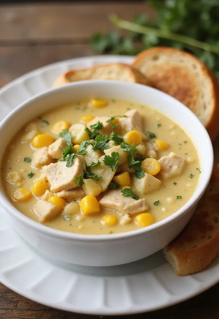25 Chicken Soup or Stew Recipes for Comforting Dinners 133 25 Chicken Soup or Stew Recipes for Comforting Dinners - 21. Chicken and Corn Chowder