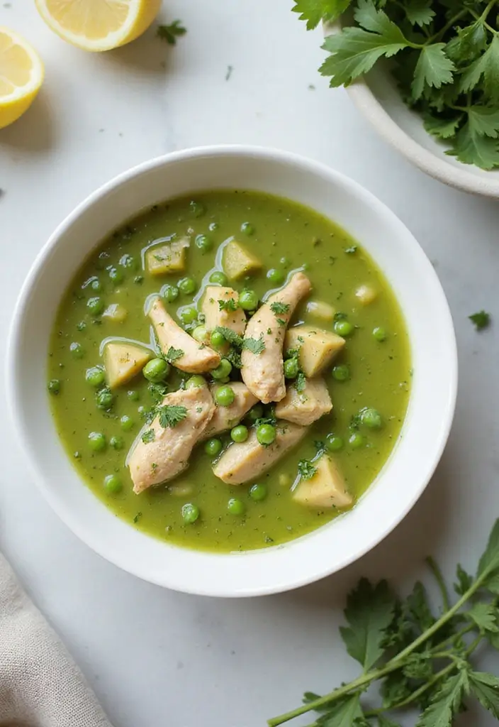 25 Chicken Soup or Stew Recipes for Comforting Dinners 140 25 Chicken Soup or Stew Recipes for Comforting Dinners - 22. Chicken and Pea Soup
