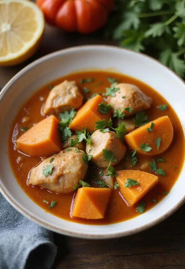 25 Chicken Soup or Stew Recipes for Comforting Dinners 48 25 Chicken Soup or Stew Recipes for Comforting Dinners - 8. Chicken and Sweet Potato Stew