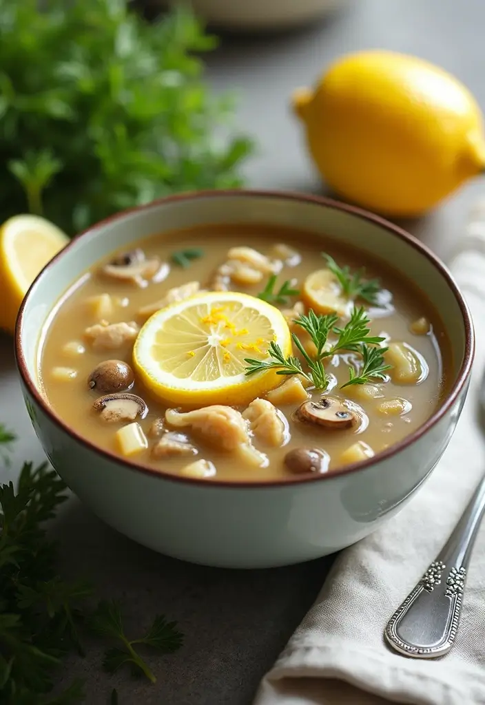 25 Chicken and Mushroom Soup Recipes for Creamy Dinners 8 25 Chicken and Mushroom Soup Recipes for Creamy Dinners - 2. Lemon-Garlic Chicken and Mushroom Soup
