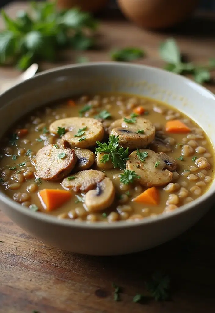 25 Chicken and Mushroom Soup Recipes for Creamy Dinners 137 25 Chicken and Mushroom Soup Recipes for Creamy Dinners - 21. Chicken and Mushroom Soup with Lentils