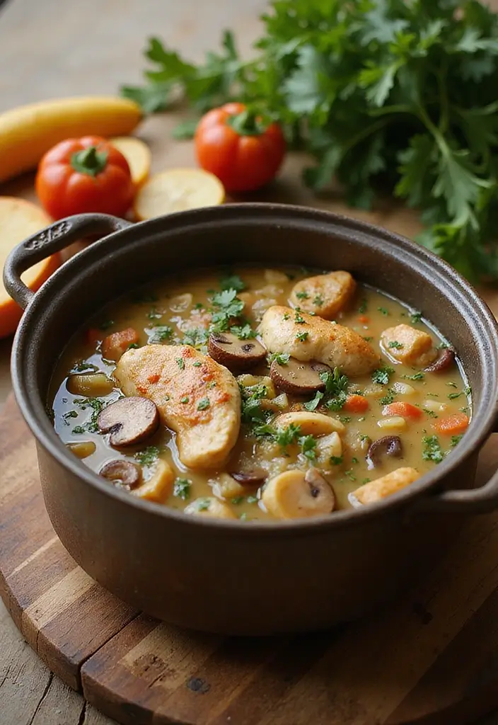 25 Chicken and Mushroom Soup Recipes for Creamy Dinners 29 25 Chicken and Mushroom Soup Recipes for Creamy Dinners - 5. One-Pot Chicken and Mushroom Soup