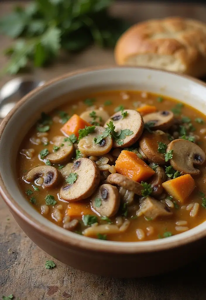 25 Chicken and Mushroom Soup Recipes for Creamy Dinners 50 25 Chicken and Mushroom Soup Recipes for Creamy Dinners - 8. Mushroom and Wild Rice Chicken Soup