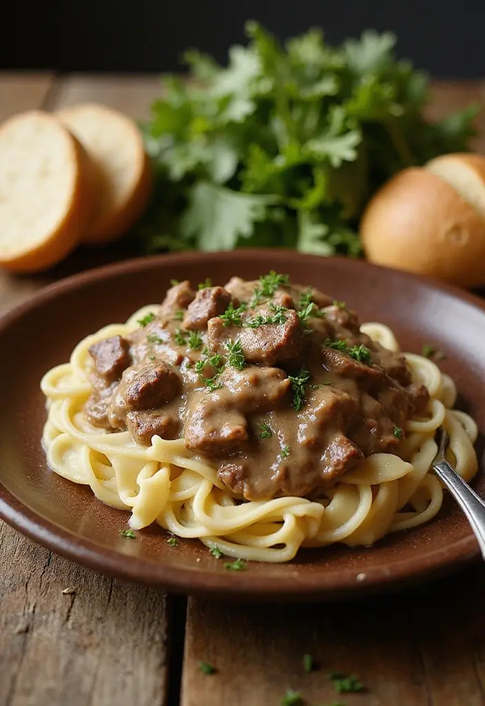 25 Delicious Recipes with Cream of Potato Soup for Comfort Nights 93 25 Delicious Recipes with Cream of Potato Soup for Comfort Nights - 15. Creamy Beef Stroganoff Casserole
