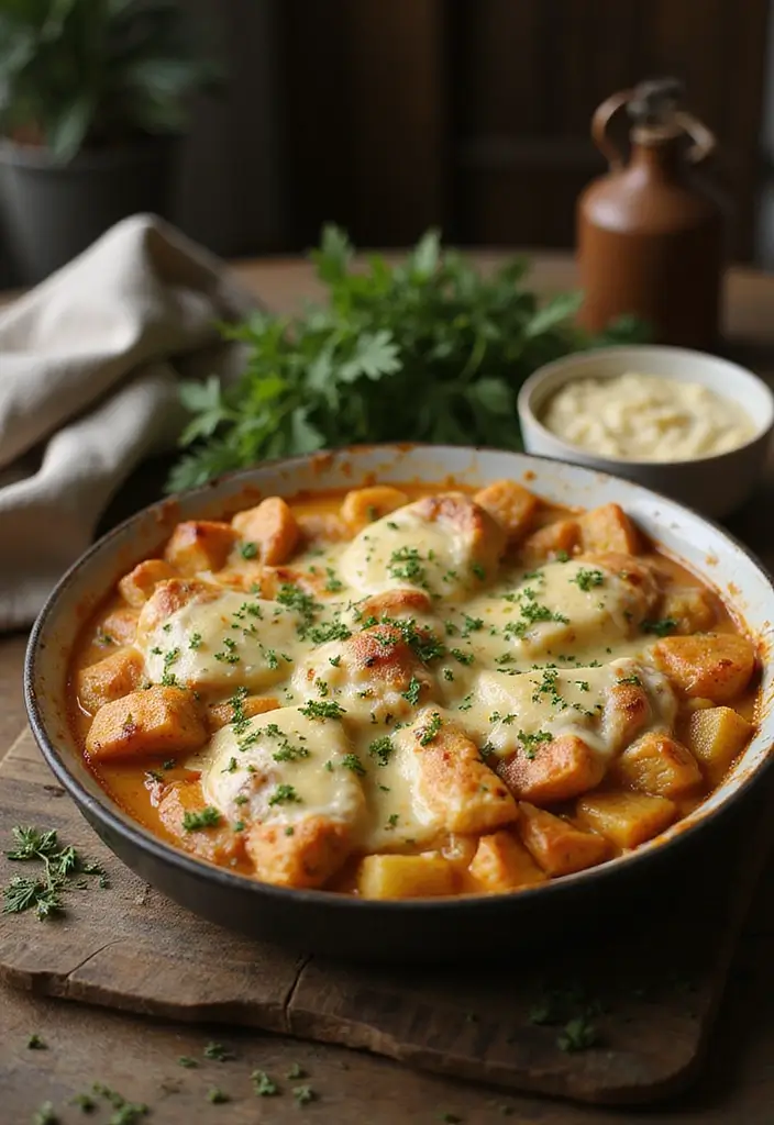 25 Delicious Recipes with Cream of Potato Soup for Comfort Nights 8 25 Delicious Recipes with Cream of Potato Soup for Comfort Nights - 2. Creamy Chicken and Potato Bake