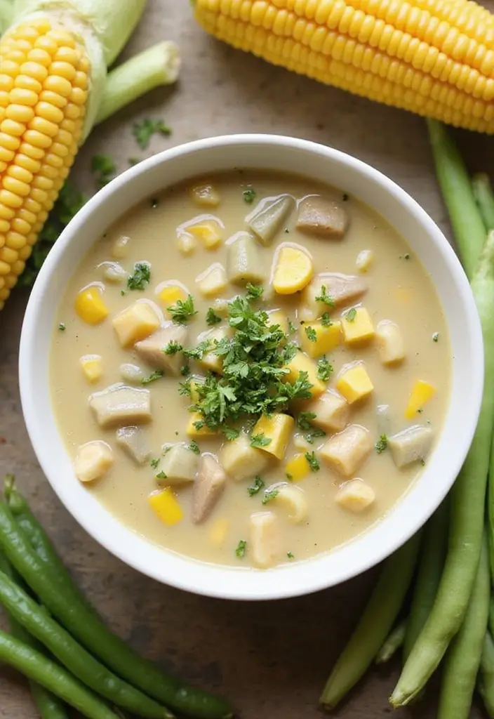 25 Fresh Green Bean Soup Recipes for a Light Dinner - 11. Green Bean and Corn Chowder