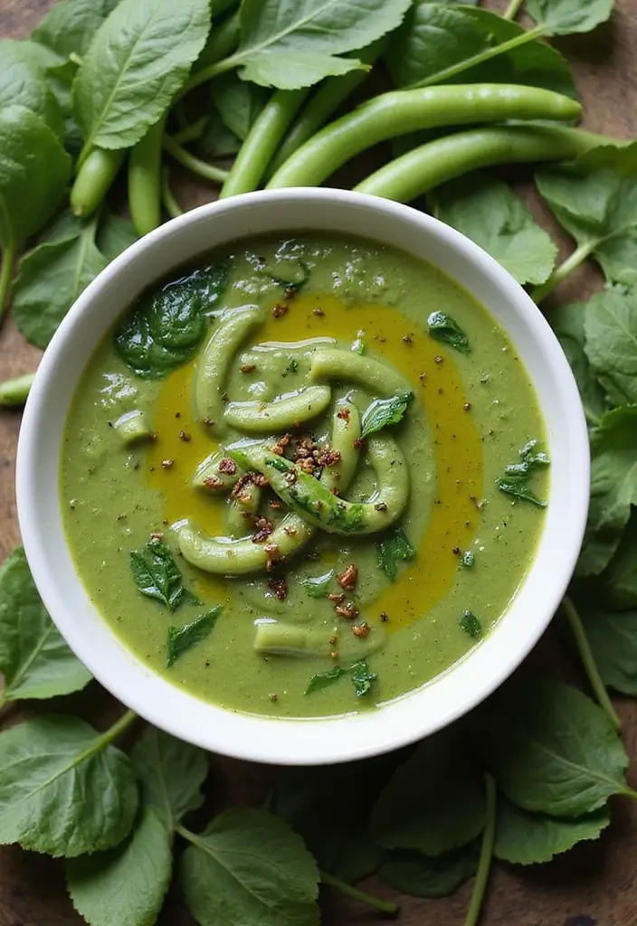 25 Fresh Green Bean Soup Recipes for a Light Dinner - 13. Green Bean and Spinach Soup