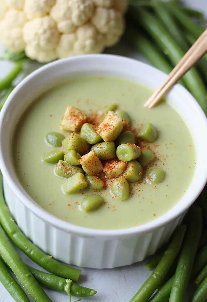 25 Fresh Green Bean Soup Recipes for a Light Dinner - 19. Green Bean and Cauliflower Soup