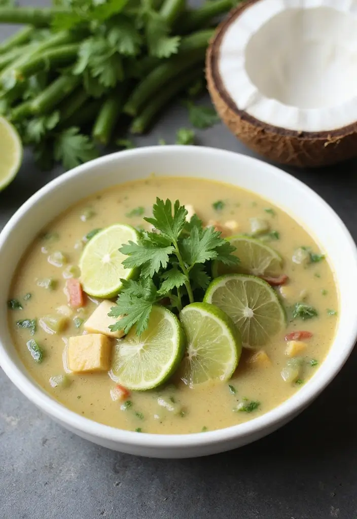 25 Fresh Green Bean Soup Recipes for a Light Dinner - 2. Creamy Coconut Green Bean Soup