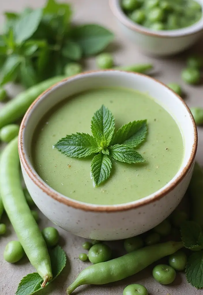 25 Fresh Green Bean Soup Recipes for a Light Dinner - 21. Green Bean and Pea Soup
