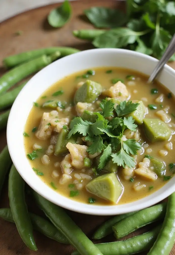 25 Fresh Green Bean Soup Recipes for a Light Dinner - 25. Green Bean and Rice Soup