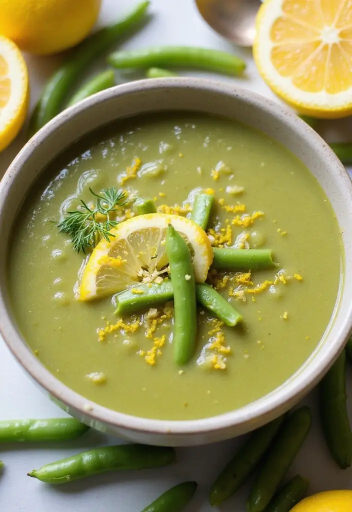 25 Fresh Green Bean Soup Recipes for a Light Dinner - 5. Zesty Lemon and Green Bean Soup