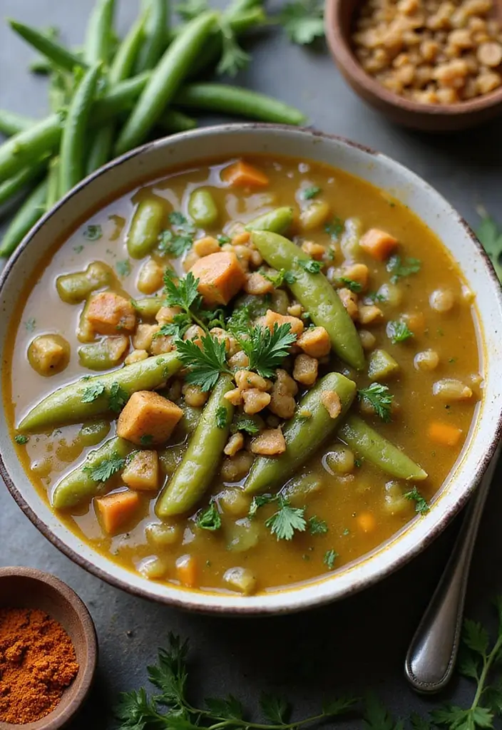 25 Fresh Green Bean Soup Recipes for a Light Dinner - 8. Green Bean and Lentil Soup