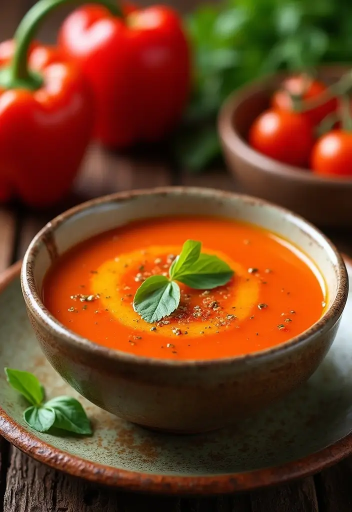 25 Healthy Soup Recipes for Diabetics That Taste Great 53 25 Healthy Soup Recipes for Diabetics That Taste Great - 9. Roasted Red Pepper Soup