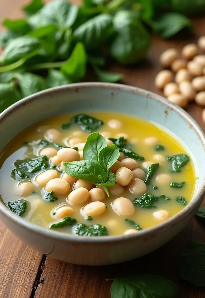 25 Instant Pot Fall Soup Recipes for Quick Warm Meals - 16. White Bean and Spinach Soup