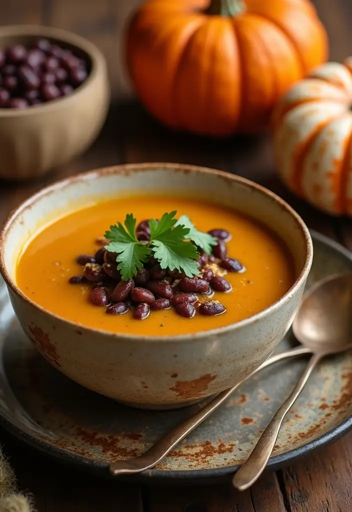 25 Instant Pot Fall Soup Recipes for Quick Warm Meals - 21. Pumpkin and Black Bean Soup