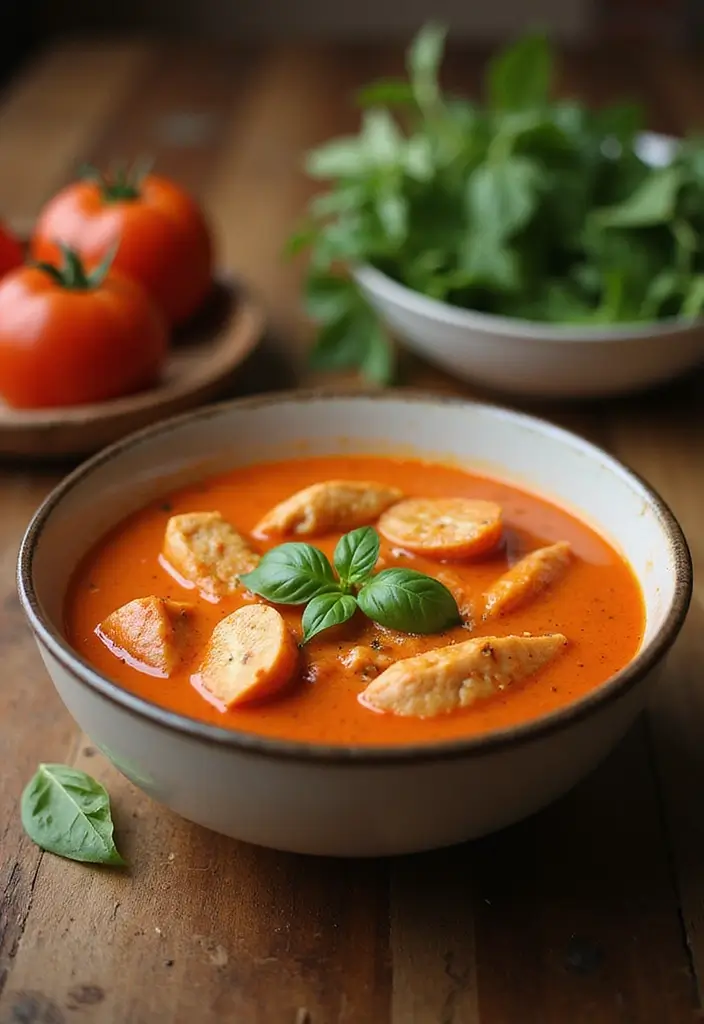 25 Keto Chicken Soup Recipes That Are Low Carb and Delicious 134 25 Keto Chicken Soup Recipes That Are Low Carb and Delicious - 22. Creamy Tomato Chicken Soup