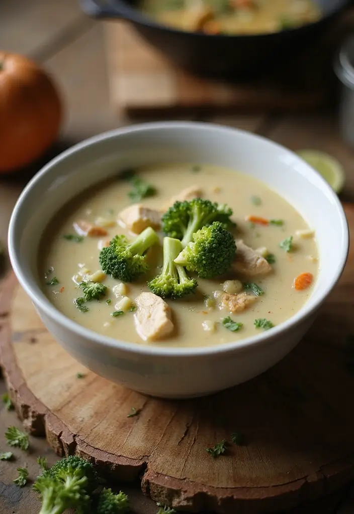 25 Keto Chicken Soup Recipes That Are Low Carb and Delicious 146 25 Keto Chicken Soup Recipes That Are Low Carb and Delicious - 24. Chicken and Broccoli Soup