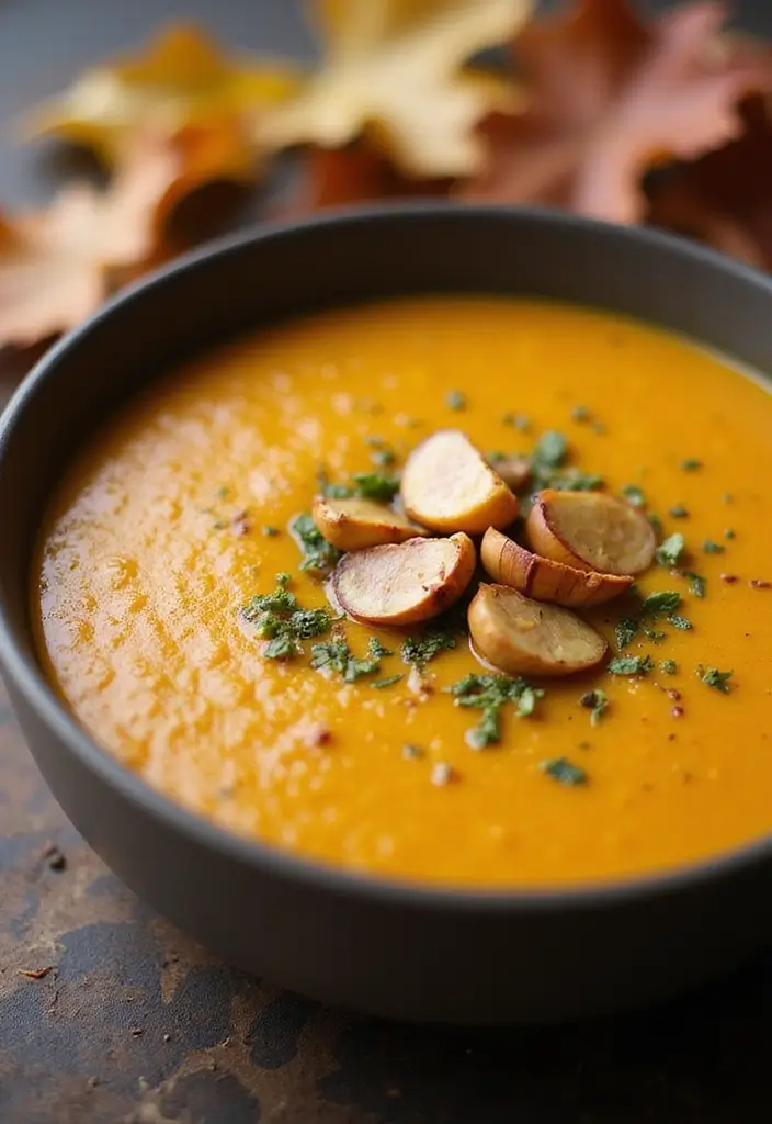 25 Low Carb Keto Fall Soup Recipes to Keep You Warm 69 25 Low Carb Keto Fall Soup Recipes to Keep You Warm - 11. Creamy Garlic Pumpkin Soup