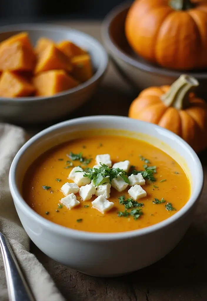 25 Low Carb Keto Fall Soup Recipes to Keep You Warm 123 25 Low Carb Keto Fall Soup Recipes to Keep You Warm - 19. Pumpkin and Feta Soup