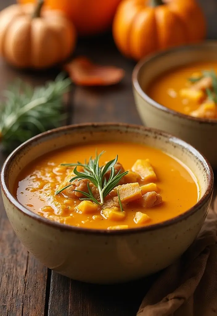 25 Low Carb Keto Fall Soup Recipes to Keep You Warm 15 25 Low Carb Keto Fall Soup Recipes to Keep You Warm - 3. Spiced Pumpkin and Chicken Soup