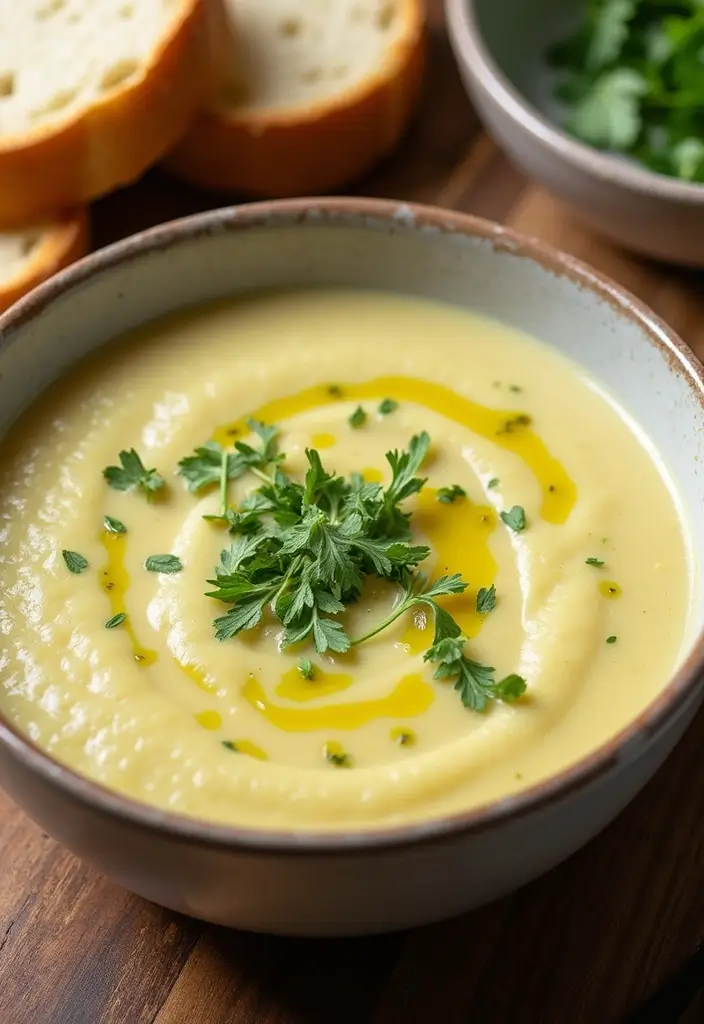 25 Old Fashioned Vegetable Soup Recipes from Scratch 15 25 Old Fashioned Vegetable Soup Recipes from Scratch - 3. Creamy Potato and Leek Soup