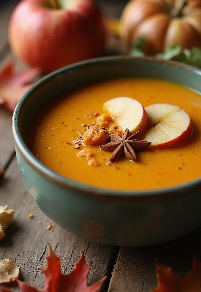 25 Vegetarian Soup and Stew Recipes for Every Season 60 25 Vegetarian Soup and Stew Recipes for Every Season - 10. Spiced Apple and Pumpkin Soup