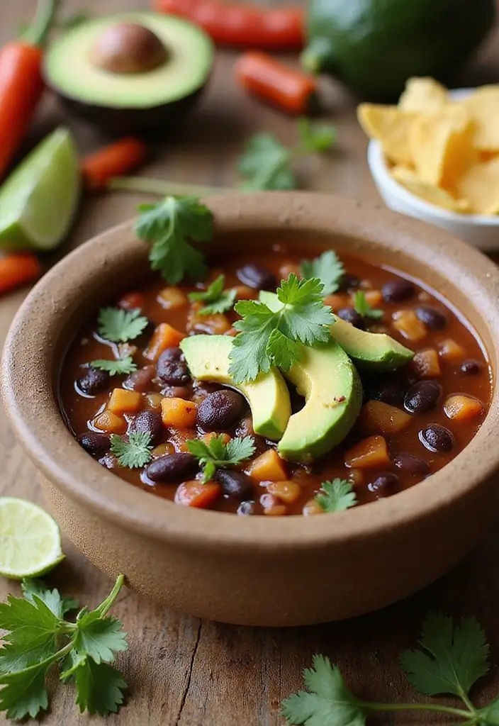 25 Vegetarian Soup and Stew Recipes for Every Season 130 25 Vegetarian Soup and Stew Recipes for Every Season - 20. Fiesta Black Bean Soup
