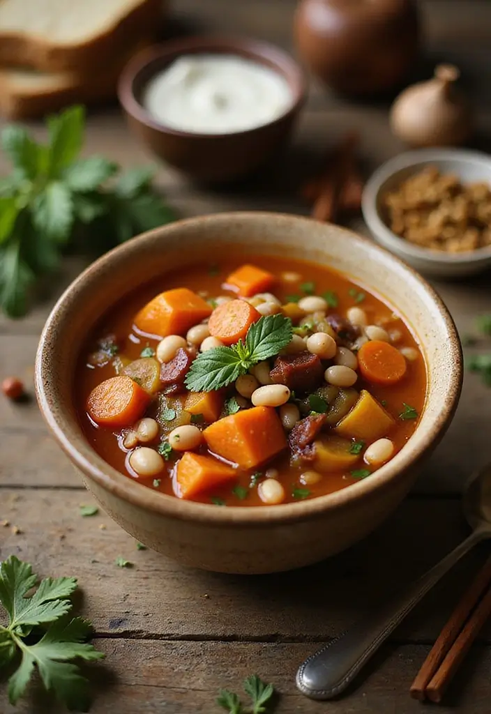 25 Vegetarian Soup and Stew Recipes for Every Season 144 25 Vegetarian Soup and Stew Recipes for Every Season - 22. Savory Vegetable and Bean Soup