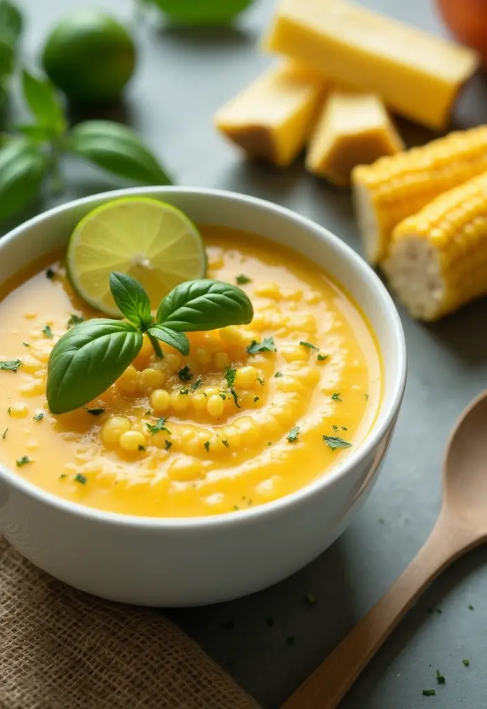 25 Vegetarian Soup and Stew Recipes for Every Season 151 25 Vegetarian Soup and Stew Recipes for Every Season - 23. Sweet Corn and Basil Soup