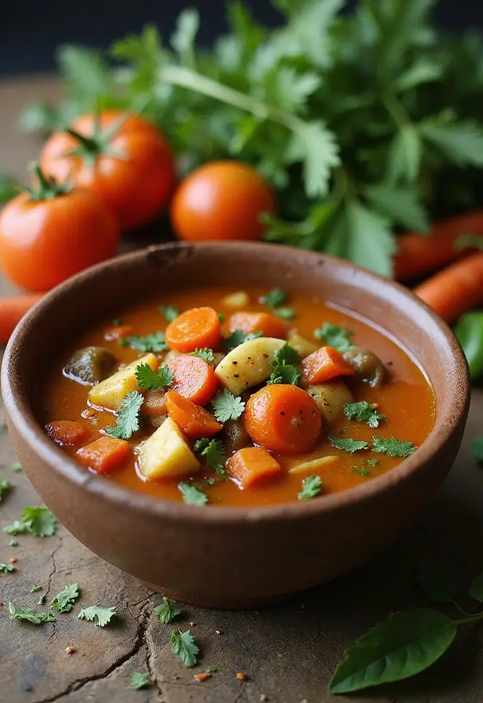 25 Vegetarian Soup and Stew Recipes for Every Season 165 25 Vegetarian Soup and Stew Recipes for Every Season - 25. Rustic Vegetable Ratatouille Soup