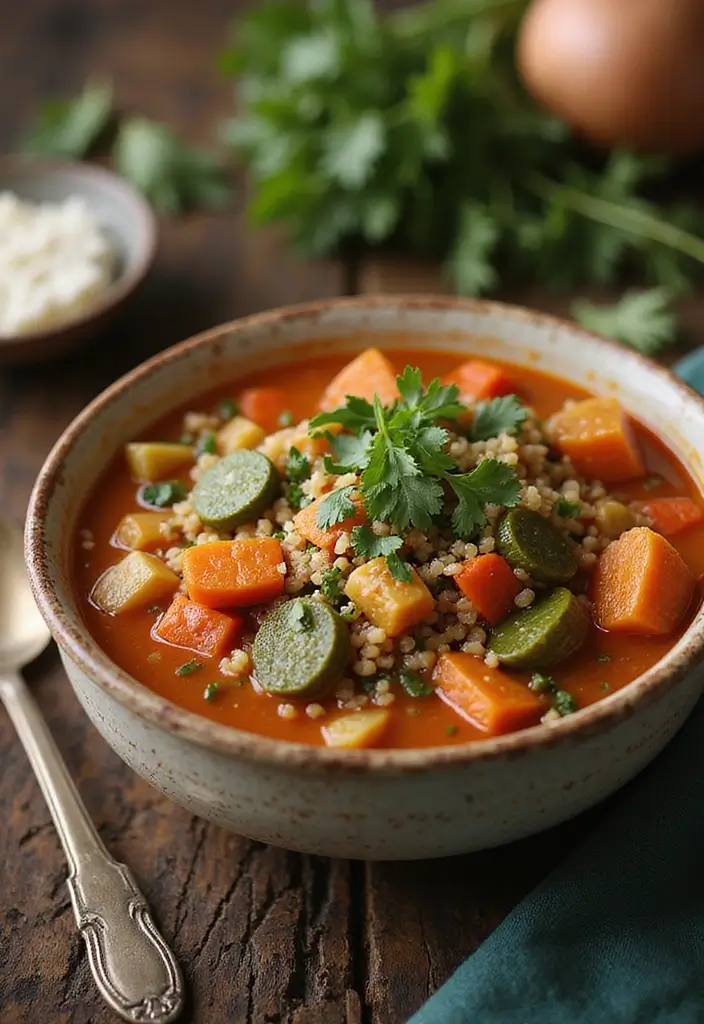 25 Vegetarian Soup and Stew Recipes for Every Season 53 25 Vegetarian Soup and Stew Recipes for Every Season - 9. Vegetable and Quinoa Soup
