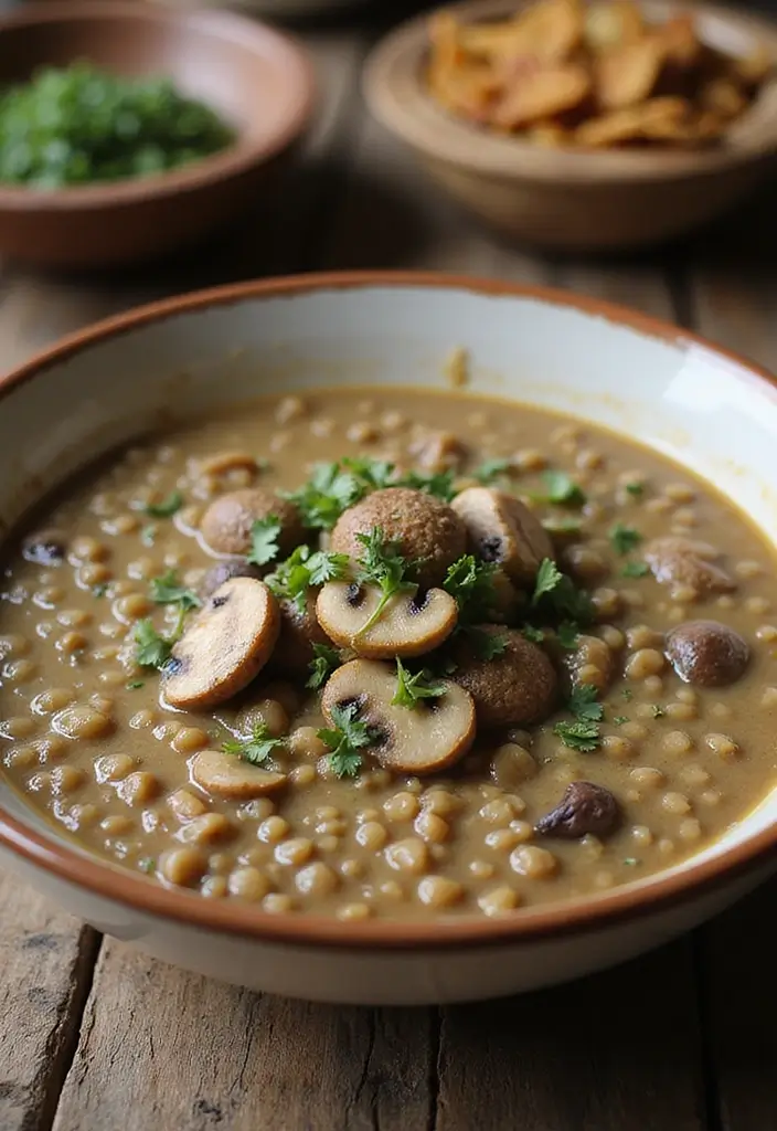 26 Gluten Free Lentil Soup Recipes Packed with Protein 22 26 Gluten Free Lentil Soup Recipes Packed with Protein - 4. Creamy Mushroom Lentil Soup