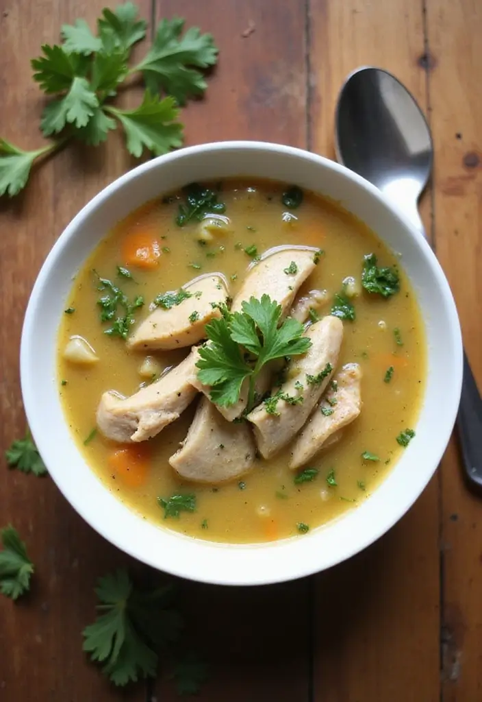 26 Instant Pot Healthy Soup Recipes for Clean Eating 119 26 Instant Pot Healthy Soup Recipes for Clean Eating - 19. Garlic and Herb Chicken Soup