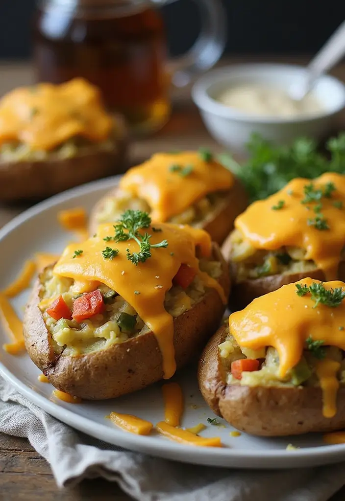26 Recipes with Canned Cheddar Cheese Soup That Taste Homemade 86 26 Recipes with Canned Cheddar Cheese Soup That Taste Homemade - 14. Cheddar Cheese and Vegetable Stuffed Baked Potatoes