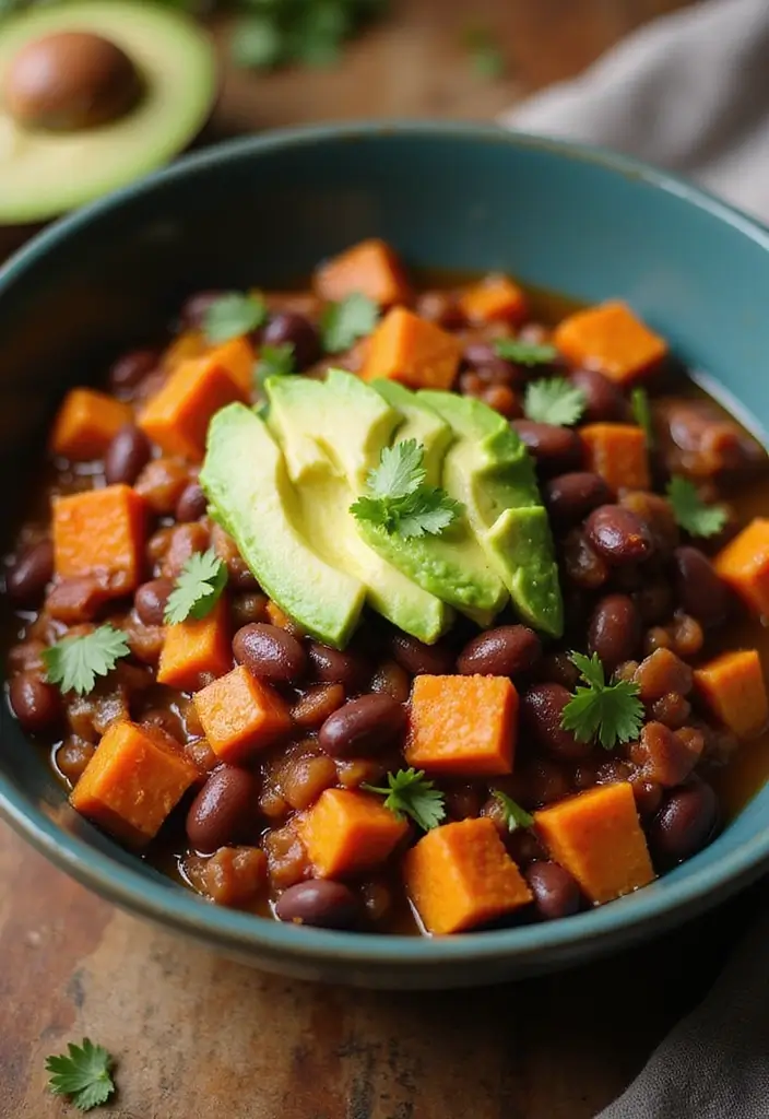 26 Whole Food Plant Based Soup Recipes Full of Flavor 65 26 Whole Food Plant Based Soup Recipes Full of Flavor - 11. Sweet Potato and Black Bean Chili