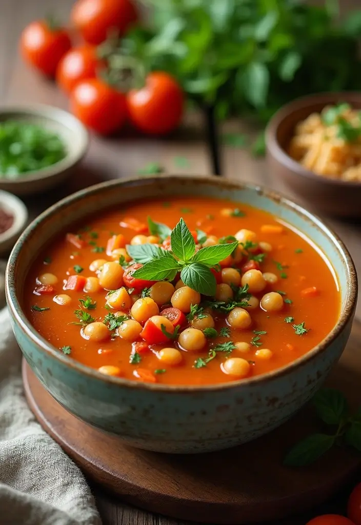 26 Whole Food Plant Based Soup Recipes Full of Flavor 135 26 Whole Food Plant Based Soup Recipes Full of Flavor - 21. Mediterranean Chickpea Soup