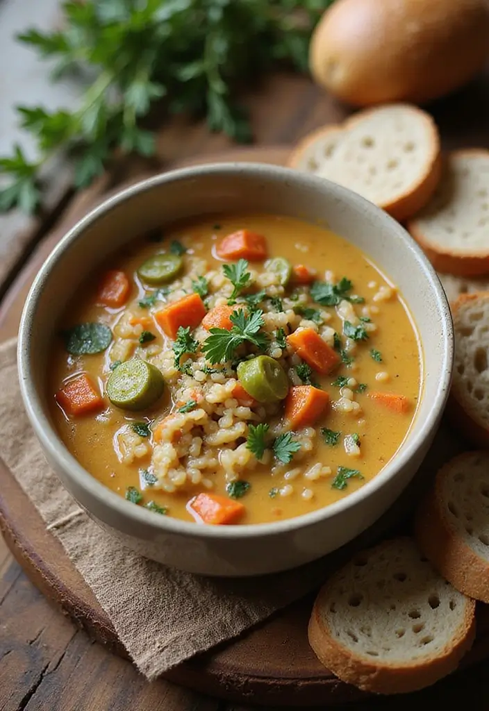 26 Whole Food Plant Based Soup Recipes Full of Flavor 27 26 Whole Food Plant Based Soup Recipes Full of Flavor - 5. Creamy Wild Rice Soup