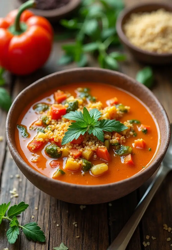27 Healthy Clean Eating Crock Pot Soup Recipes to Try This Week - 1. Hearty Vegetable and Quinoa Soup