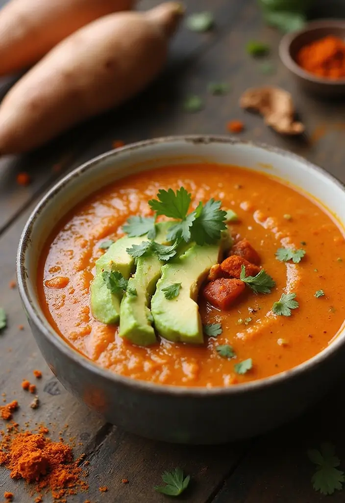 27 Healthy Clean Eating Crock Pot Soup Recipes to Try This Week - 20. Smoky Chipotle Sweet Potato Soup