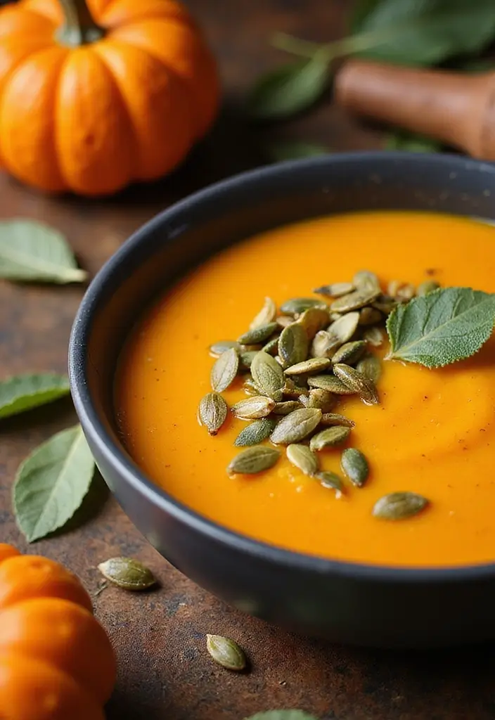 27 Healthy Clean Eating Crock Pot Soup Recipes to Try This Week - 22. Pumpkin and Sage Soup