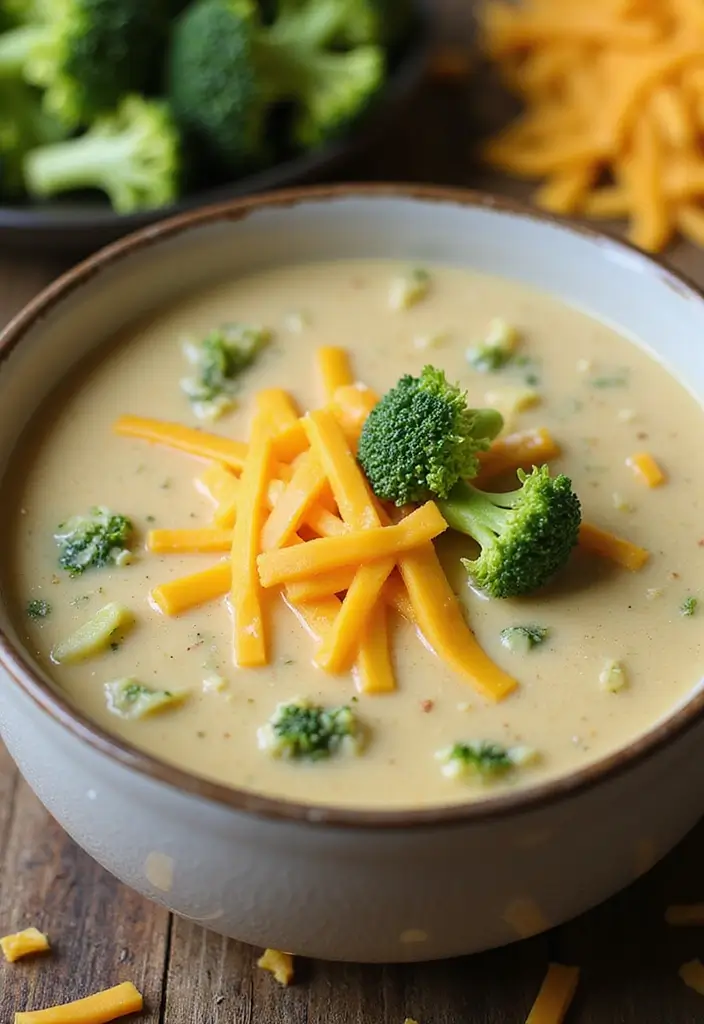 27 Healthy Clean Eating Crock Pot Soup Recipes to Try This Week - 4. Creamy Broccoli Cheddar Soup